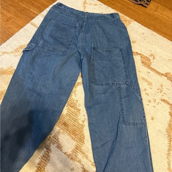Tibi Classic Denim Slouchy Carpenter Jean - Picture 5 of 6